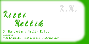 kitti mellik business card